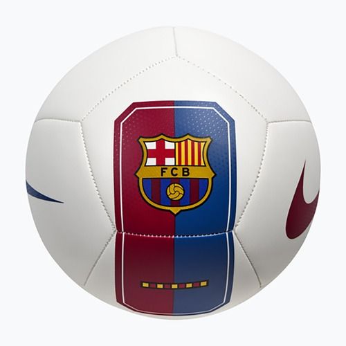 Pallone da calcio Nike Pitch FC Barcelona white/cardinal red size 5