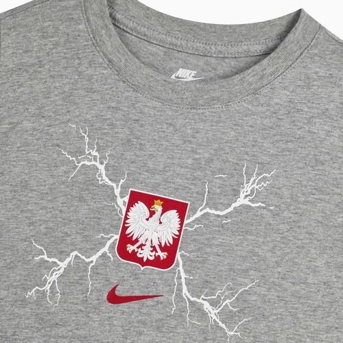 Maglietta da calcio per bambini Nike Graphic Poland grigio scuro mélange