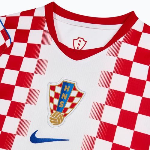 Maglietta da calcio da uomo Nike Dri-Fit Croatia Stadium Home 2026 white/university red