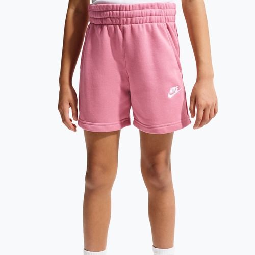 Pantaloncini da bambino Nike Sportswear Club Fleece peony/peony/white