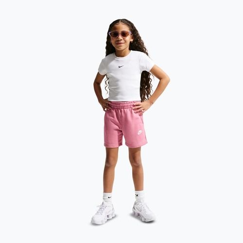 Pantaloncini da bambino Nike Sportswear Club Fleece peony/peony/white