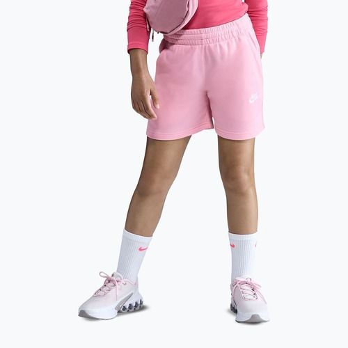 Pantaloncini da bambino Nike Sportswear Club Fleece med soft pink/med soft pink/white