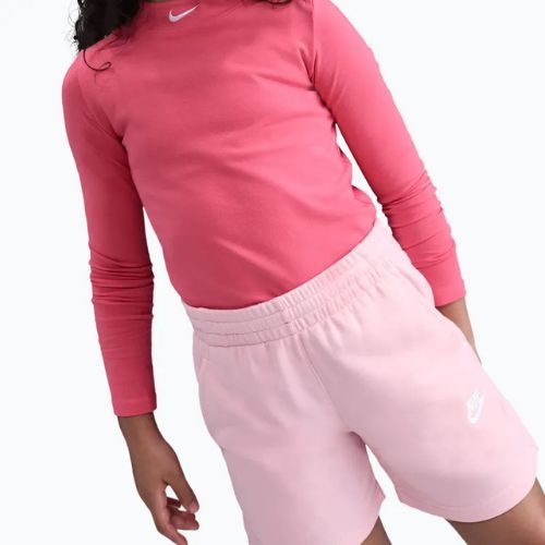 Pantaloncini da bambino Nike Sportswear Club Fleece med soft pink/med soft pink/white
