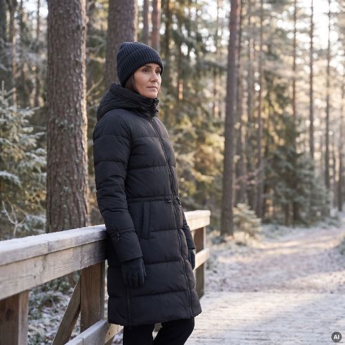 Płaszcz ocieplany damski Ravina KADVA ECO czarny