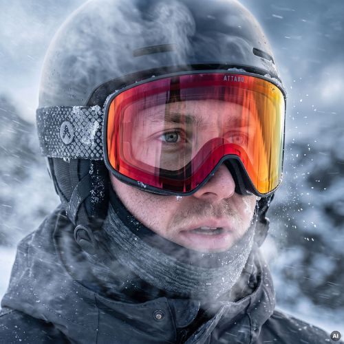 Goggles da sci ATTABO sci Kinik nero