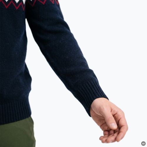Maglione da uomo Woolcano SWT1091 Granatowy/Kremowy