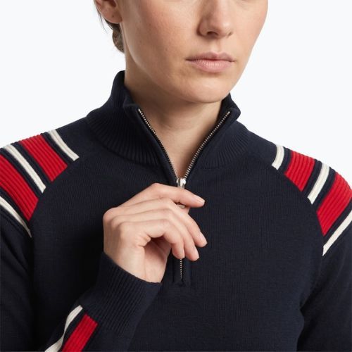 Maglione da donna Woolcano SWT1094 Czarny/Kremowy/ Czerwony