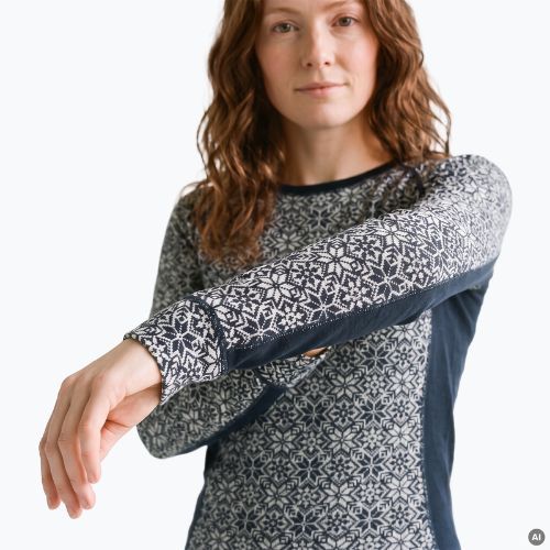 Completo di biancheria termica da donna Woolcano SET1109 Granatowy