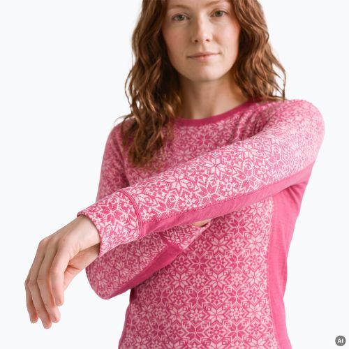 Completo di biancheria termica da donna Woolcano SET1109 Pink