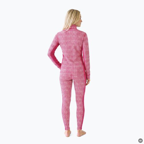 Completo di biancheria termica da donna Woolcano SET1121 Pink