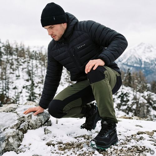 Stivali da neve da uomo KADVA ROCKY MID WP SOFTSHELL neri