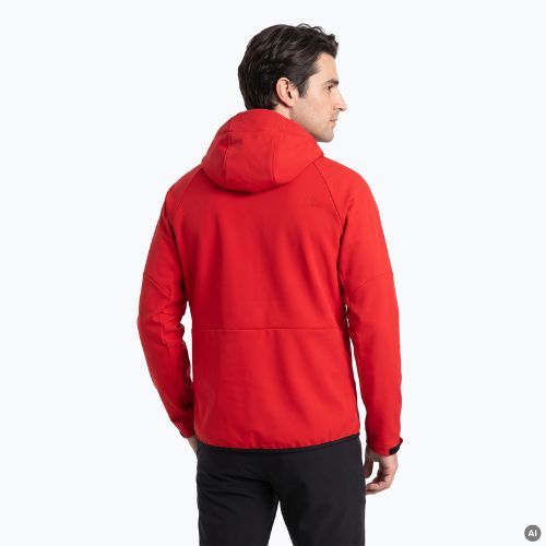 Felpa da trekking uomo KADVA Arix WP 5K/3K softshell ibrida rossa