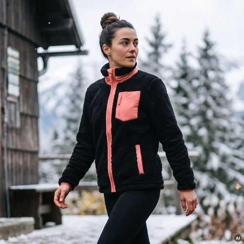 Felpa in pile da donna KADVA Rodvik WMNS nera