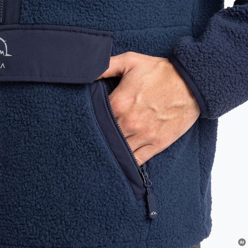 Felpa in pile da uomo KADVA RODIA blu navy