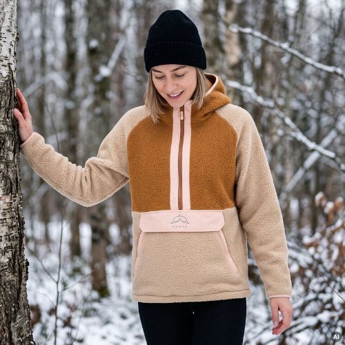 Felpa in pile da donna KADVA RODIA WMNS beige