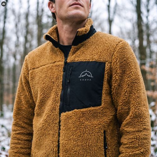 Bluza polarowa męska KADVA Rodvik brązowy