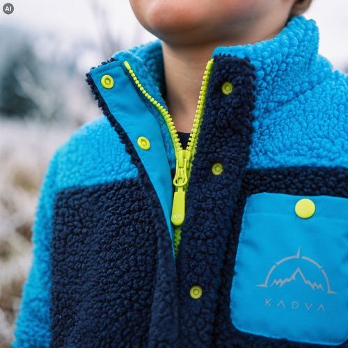 Felpa in pile per bambini KADVA RODVIK KDB blu