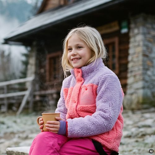 Felpa in pile per bambini KADVA RODVIK KDG rosa