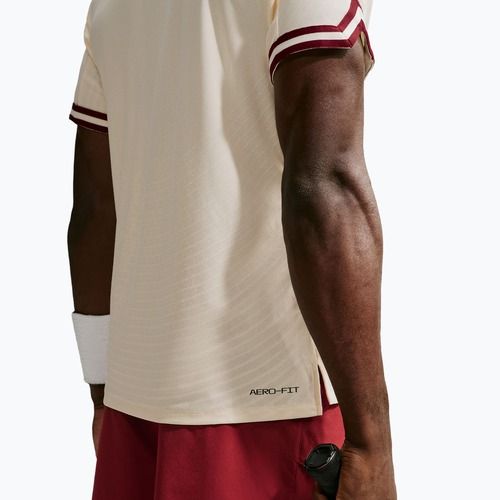 Polo Nike Court Slam Aero-Fit Pale Ivory/Team Red