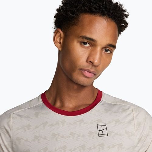 T-shirt da uomo Nike Court Advantage light bone/tough red/black
