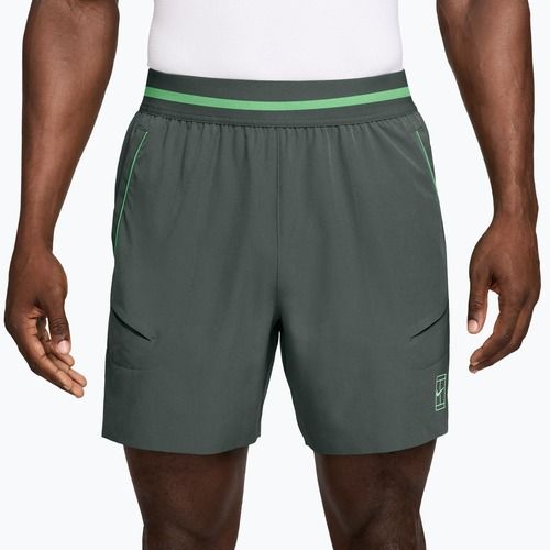Pantaloncini da tennis da uomo Nike Court Dri-Fit Advantage 6" camo green/cucumber calm/cucumber calm
