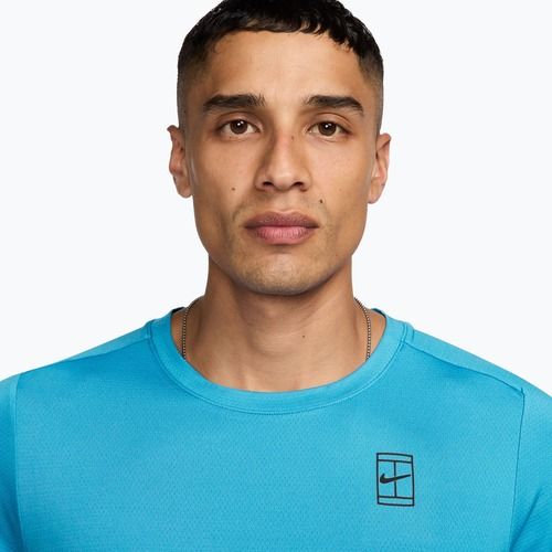 T-shirt da uomo Nike Court Dri-Fit Advantage baltic blue/black