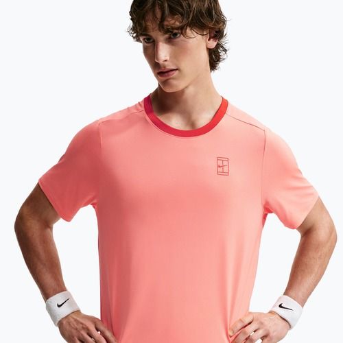 T-shirt da uomo Nike Court Dri-Fit Advantage atomic pink/picante red/picante red