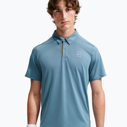Polo da tennis da uomo Nike Court Dri-Fit Advantage smokey blue/white