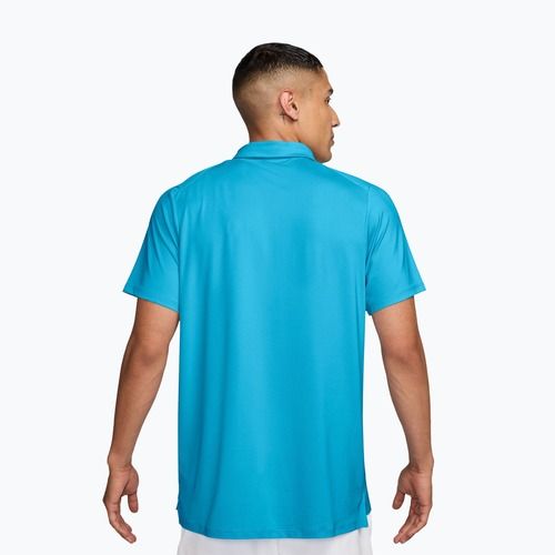 Polo da tennis da uomo Nike Court Dri-Fit Advantage baltic blue/black