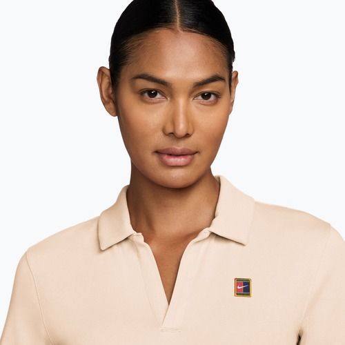 Koszulka tenisowa damska Nike Court Heritage Cropped Polo chalk
