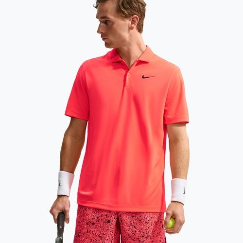 Maglietta da tennis da uomo Nike Court Dri-FIT Bright Crimson/Black