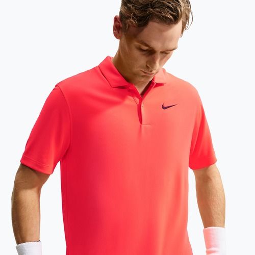 Maglietta da tennis da uomo Nike Court Dri-FIT Bright Crimson/Black