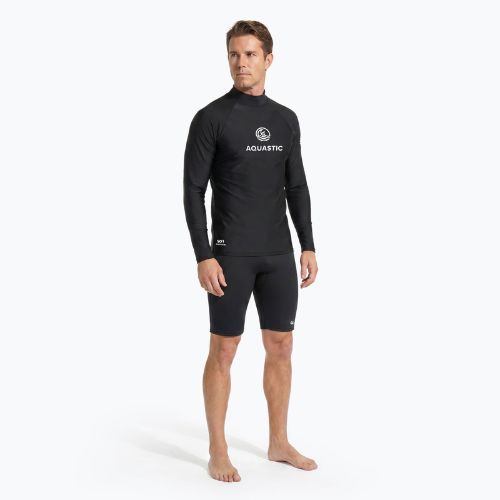Longsleeve da nuoto Aquastic RIMOS LS UV 50+ UPF nero