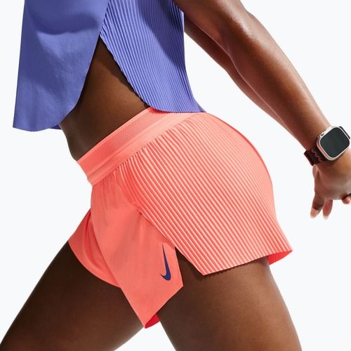 Pantaloncini da corsa da donna Nike AeroSwift Dri-Fit ADV Mid-Rise 3" atomic pink/black/white/old royal