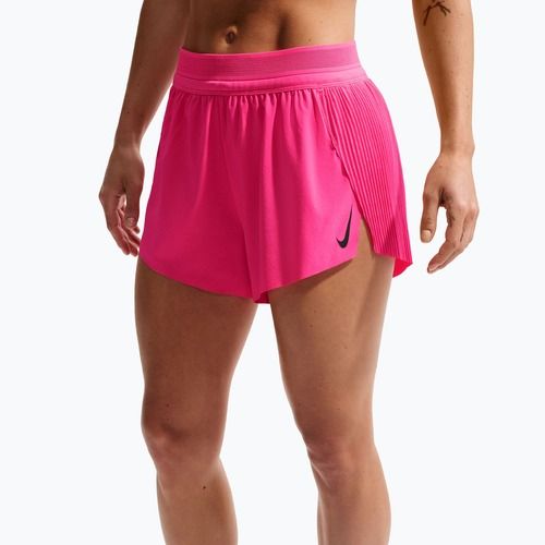 Pantaloncini da corsa da donna Nike AeroSwift Dri-Fit ADV Mid-Rise 3" hyper pink/black
