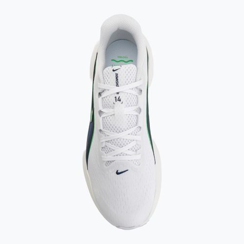 Scarpe da corsa uomo Nike Downshifter 14 white/midnight navy/green spark
