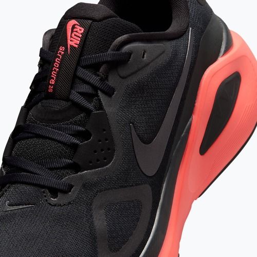 Scarpe da corsa uomo Nike Structure 26 black/bright crimson/metallic dark grey