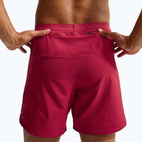 Pantaloncini da corsa da uomo Nike Stride Dri-Fit 2in1 7" tough red