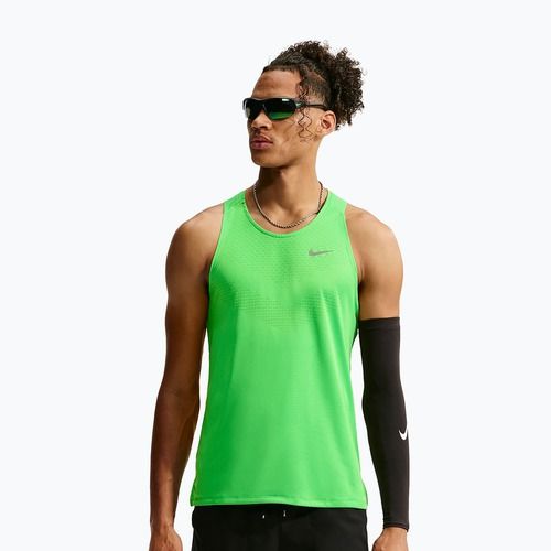 Maglia da corsa da uomo Nike Stride green spark