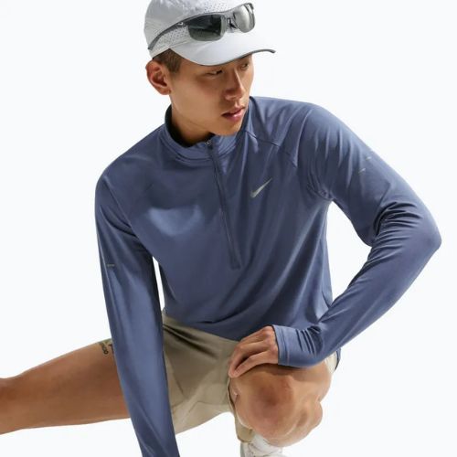 Felpa da corsa uomo Nike Stride 1/4 Zip Dri-Fit diffused blue