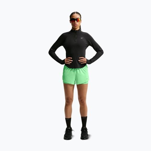 Pantaloncini da corsa da donna Nike Swift Mid-Rise 2in1 illusion green