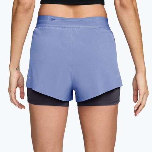 Pantaloncini da corsa da donna Nike Swift Mid-Rise 2in1 aluminum/royal tint