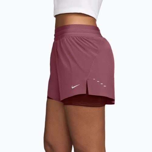 Pantaloncini da corsa da donna Nike Swift Mid-Rise 2in1 pink smoke/mystic dates