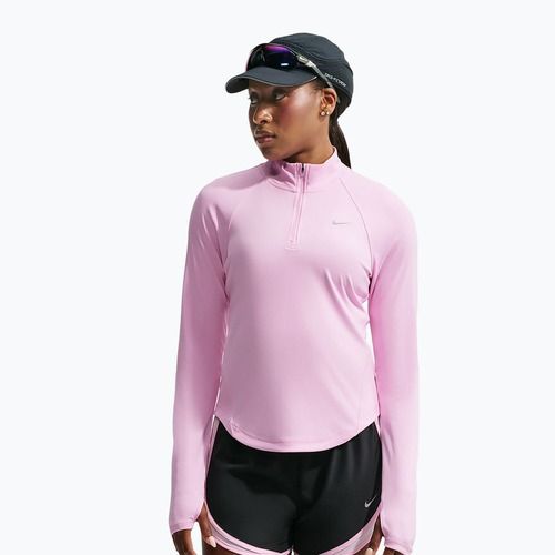 Felpa da corsa donna Nike Tempo Dri-Fit 1/4 Zip pink rise