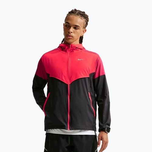 Giacca da corsa da uomo Nike Impossibly Light Windrunner black/light crimson/tough red