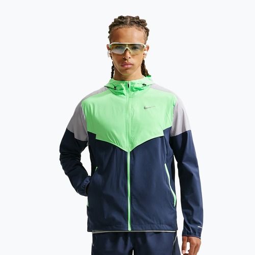 Giacca da corsa da uomo Nike Impossibly Light Windrunner midnight navy/illusion green/wolf grey