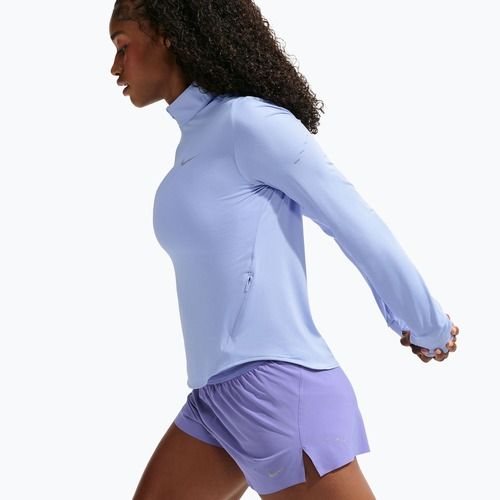 Felpa da corsa donna Nike Swift Dri-FIT UV 1/4-Zip aluminum