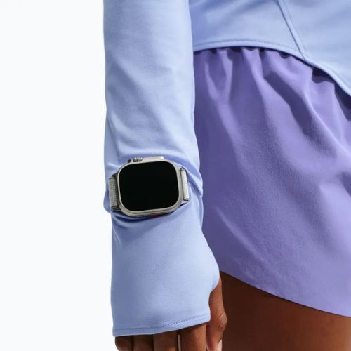 Felpa da corsa donna Nike Swift Dri-FIT UV 1/4-Zip aluminum