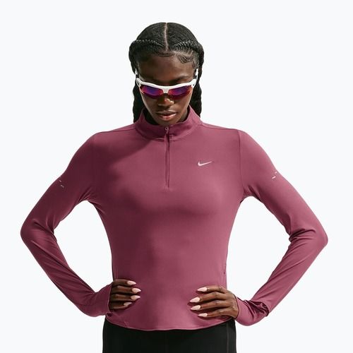 Felpa da corsa donna Nike Swift Dri-FIT UV 1/4-Zip pink smoke