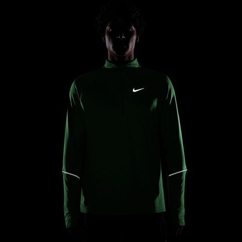 Felpa da corsa uomo Nike Miler Dri-Fit UV 1/2 Zip illusion green